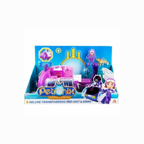 Conjunto de Veículo com Boneco Petronix Defenders Med Unit e Emma Fun F0114-5