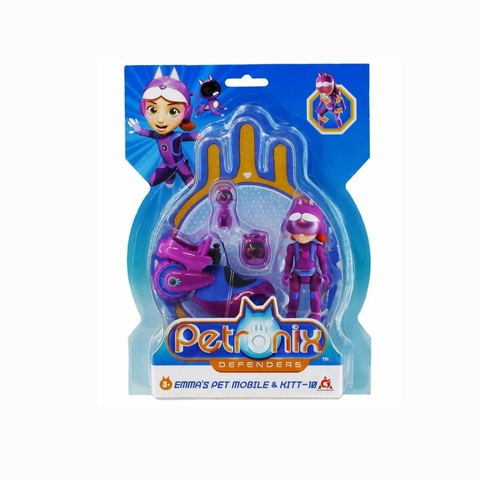 Conjunto Motocicleta e Boneca Articulada Petronix Defenders Emma e Kitt-10 Fun F0113-9