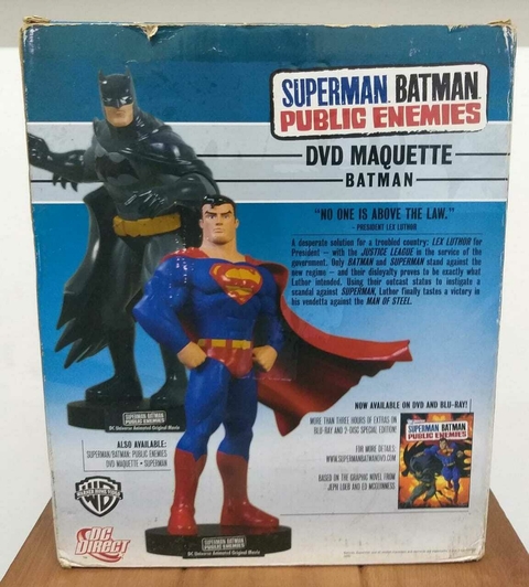 Batman DVD Maquette Public Enemes DC Direct Ja Exposto Ler Descrição