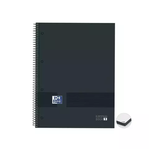 Caderno Oxford Preto Capa Dura Pautado 1 Matéria 80 Folhas 20x27,5cm 3331