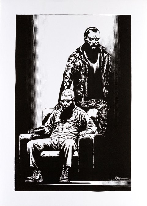 Print The Devil On Your Shoulder - The Walking Dead - autógrafo impresso de Charlie Adlard 42cm x 30cm