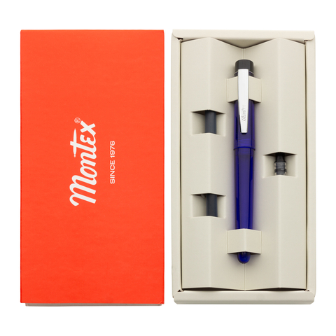 Caneta Tinteiro Montex Bouncy Azul Real Pena Média