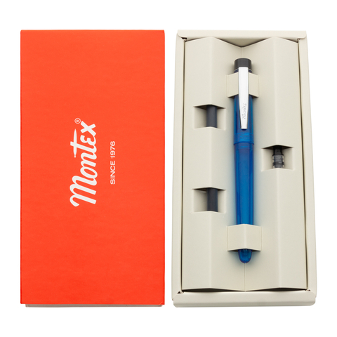 Caneta Tinteiro Montex Bouncy Azul Turquesa Pena Média