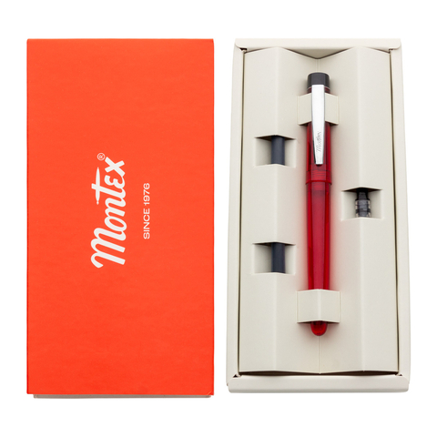 Caneta Tinteiro Montex Bouncy Vermelha Pena Média