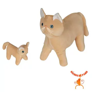 Pelúcia Bichos De Pano Gata Angorá Grávida 5378