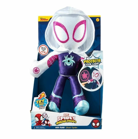 Pelúcia Spidey Com Luz 22cm Ghost Spider Sunny 3532