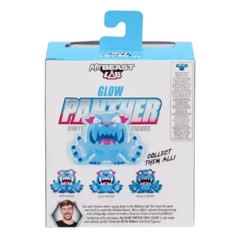 Boneco Pantera Glow De Vinil 9cm MrbeastLab Candide 4733