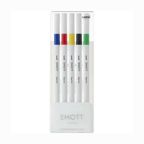 Emott Estojo Com 5 Canetas Extra Fina 5C Nº1 0.4mm Uni-Ball 4746