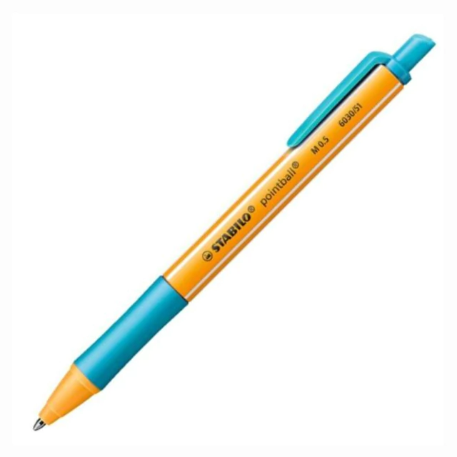 Caneta Esferográfica Stabilo Pointball Azul Turquesa 0.5mm 6030/51