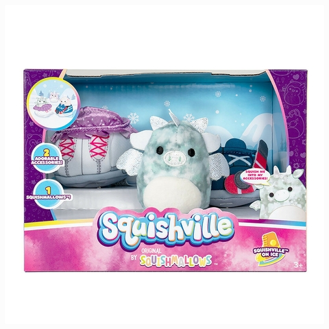 Squishville Mini Squishmallows + 2 Acessórios On Ice 3432 Sunny