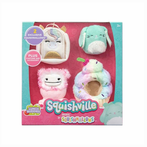 Squishmallows Squishville Lunch Buddies 2 Pelúcias 3435 Sunny