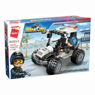 Bloco De Montar Mine City Set Policia Em Ação Zachary 11011-4 Qman