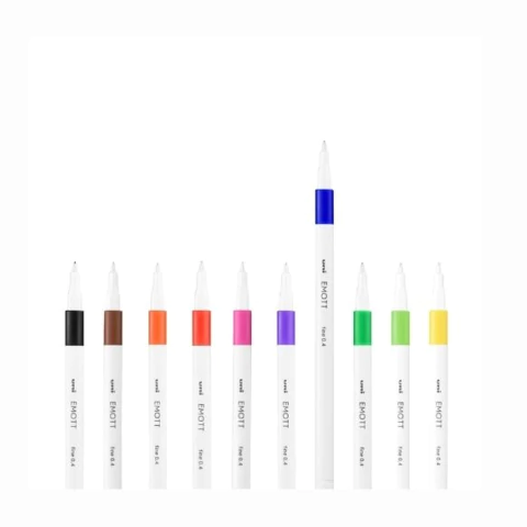 Emott Estojo Com 10 Canetas Extra Fina 10C Nº1 0.4mm Uni-Ball 4821