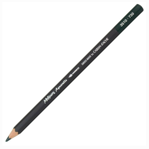 Lápis Aquarelável Caran D’Ache Museum 739 Verde Aberto Escuro