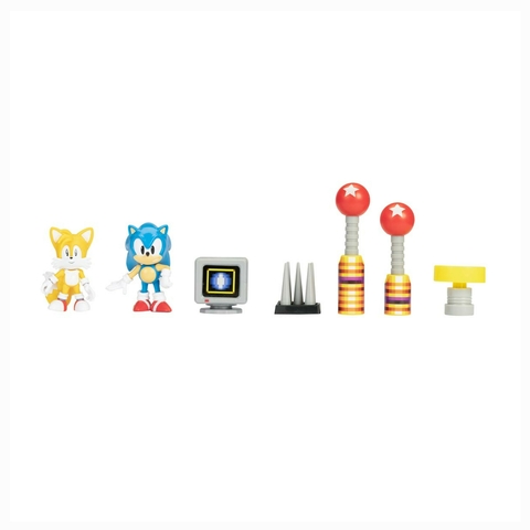 Sonic The Hedgehog Set Diorama Sonic, Tails e Acessórios 4229 Sunny