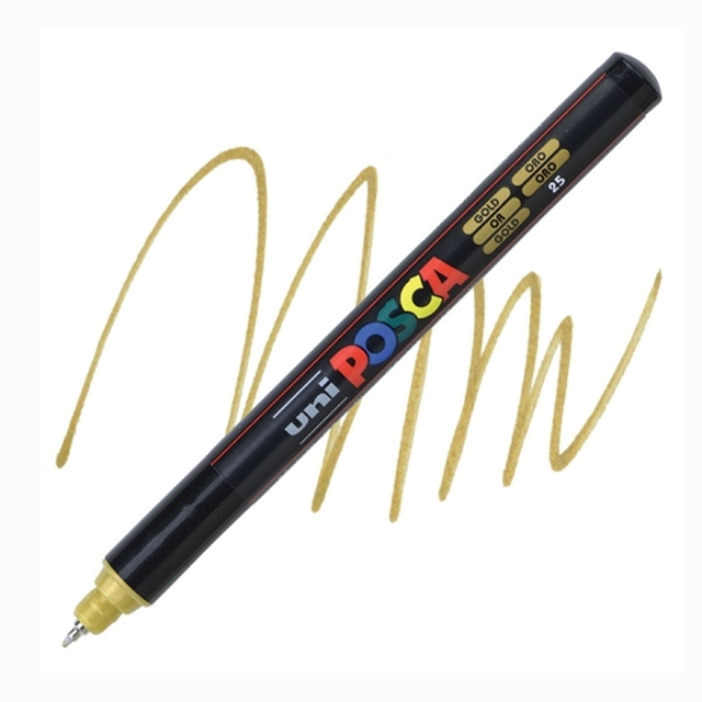 Caneta Posca Pc-1mr Uni Ouro 0.7mm #25 9910