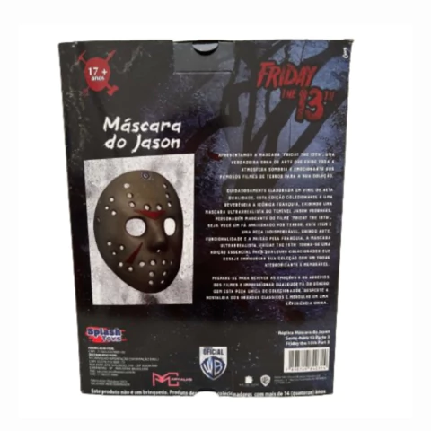 Máscara Do Jason Em Vinil Friday The 13 Licenciado Warner Bros 0314 SplashToys