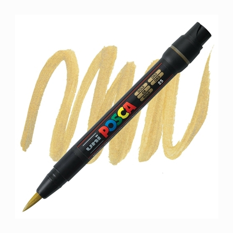 Caneta Posca Brush Uni Pcf-350 Ouro #25 5831