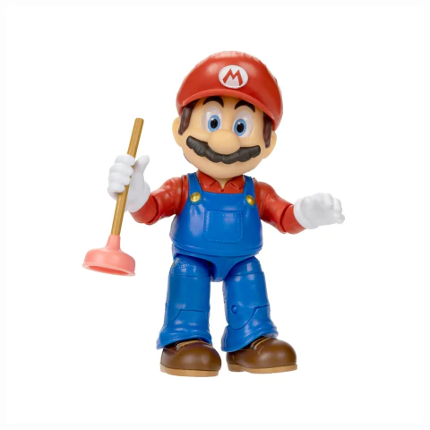 Super Mario Filme Boneco Mario Com Desentupidor 12cm 4264 Sunny