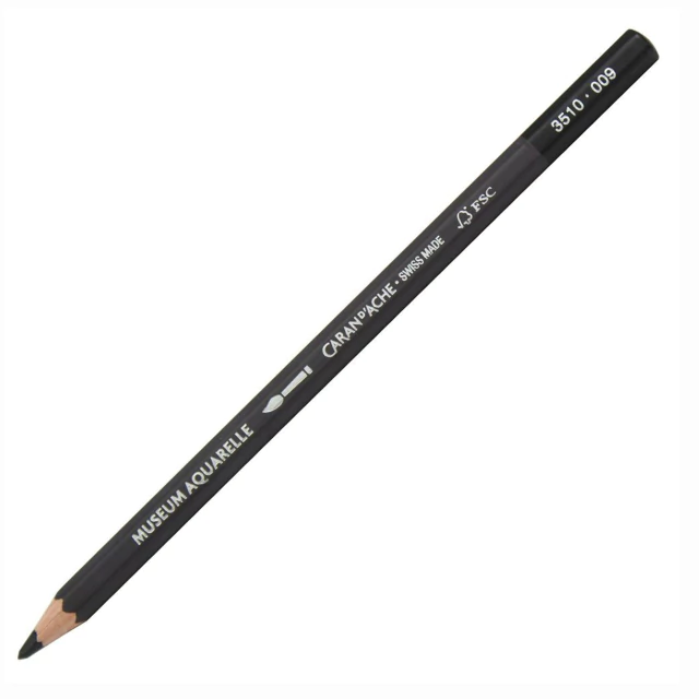 Lápis Aquarelável Caran D’Ache Museum 009 Preto