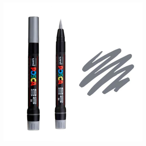 Caneta Posca Brush Uni Pcf-350 Prata #26 5848