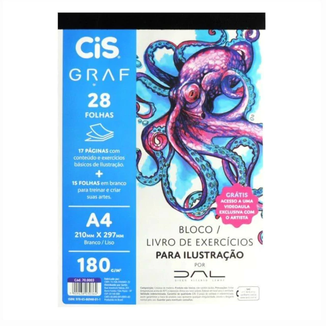 Bloco / Livro De Exercícios Para Ilustração Graf 28 Folhas A4 Cis 0364