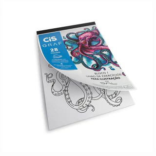 Bloco / Livro De Exercícios Para Ilustração Graf 28 Folhas A4 Cis 0364