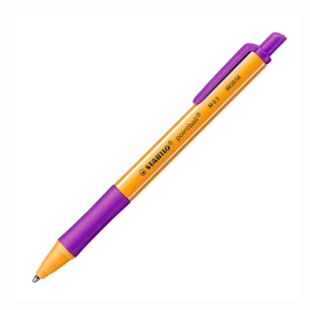 Caneta Esferográfica Stabilo Pointball Lilás 0.5mm 6030/58
