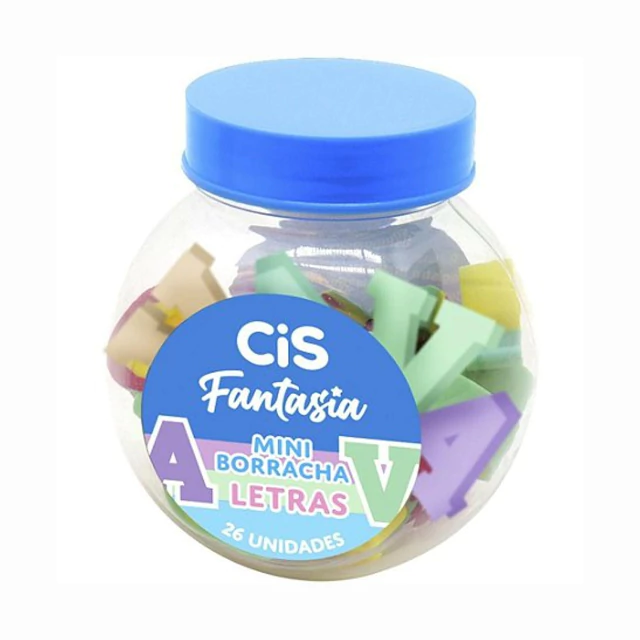 Mini Borracha Fantasia Alfabeto Letras 26 Unidades Cis 5.7709