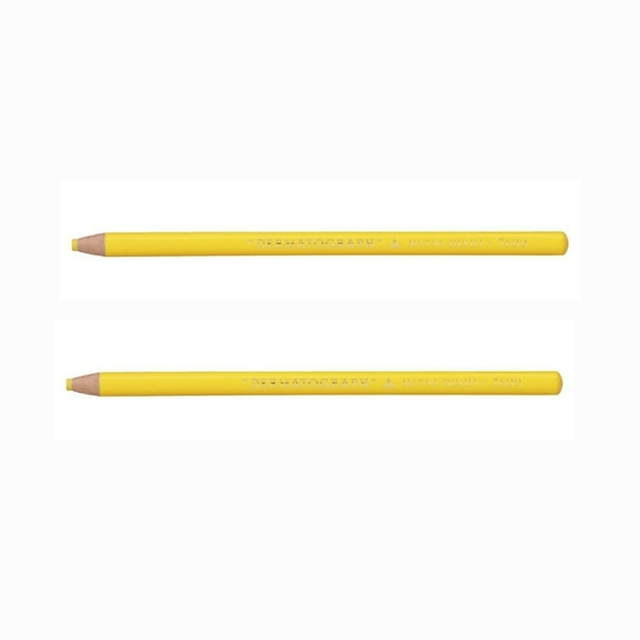 Kit Com 2 Lápis Dermatografico Amarelo MitsuBishi 7600