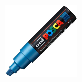 Caneta Posca Uni Pc-8k Metallic Blue 8.0mm M33 3639