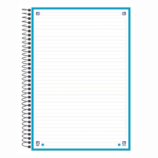 Caderno Oxford Azul Capa Dura Pautado 1 Matéria 80 Folhas 20x27,5cm 3379