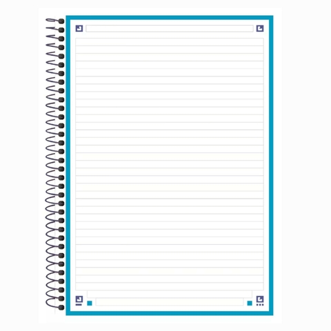 Caderno Oxford Azul Capa Dura Pautado 1 Matéria 80 Folhas 20x27,5cm 3379