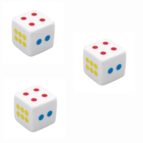 Kit Com 3 Borracha Escolar Fantasia Dadinhos Cis 0361