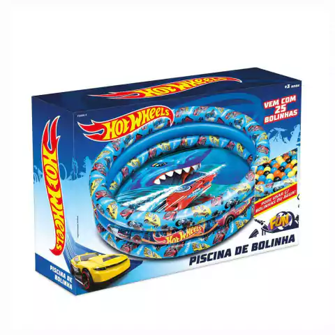 Piscina De Bolinhas Inflável Hot Wheels Com 25 Bolinhas Fun F00004