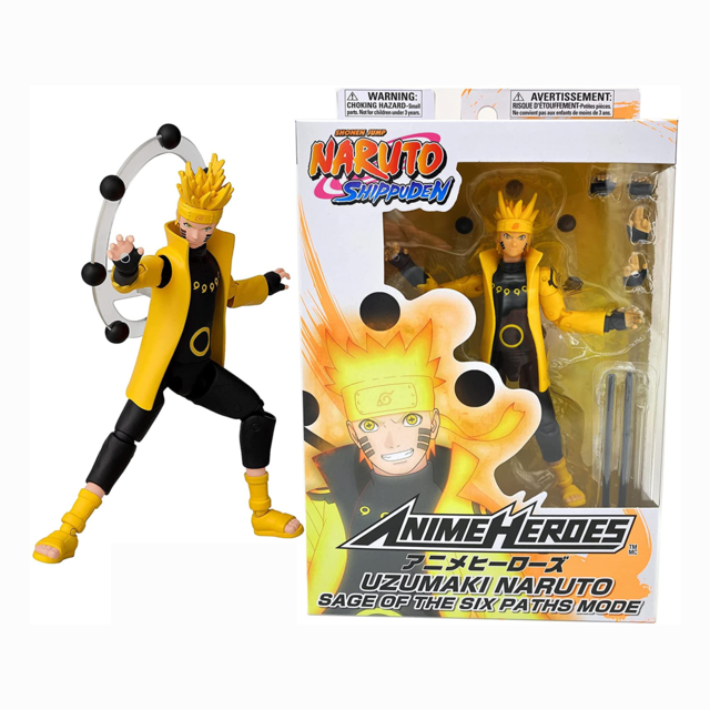 Naruto Shippuden Anime Heroes Uzumaki Naruto Sage Of The Six Paths Mode Bandai F00735