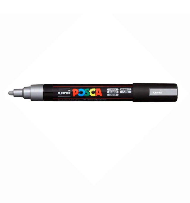 Caneta Posca Uni Pc-5m Prata 1.8-2.5mm #26 6278