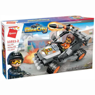 Bloco De Montar Mine City Perseguição Carro de Bandido Arnold 11011-2 Qman