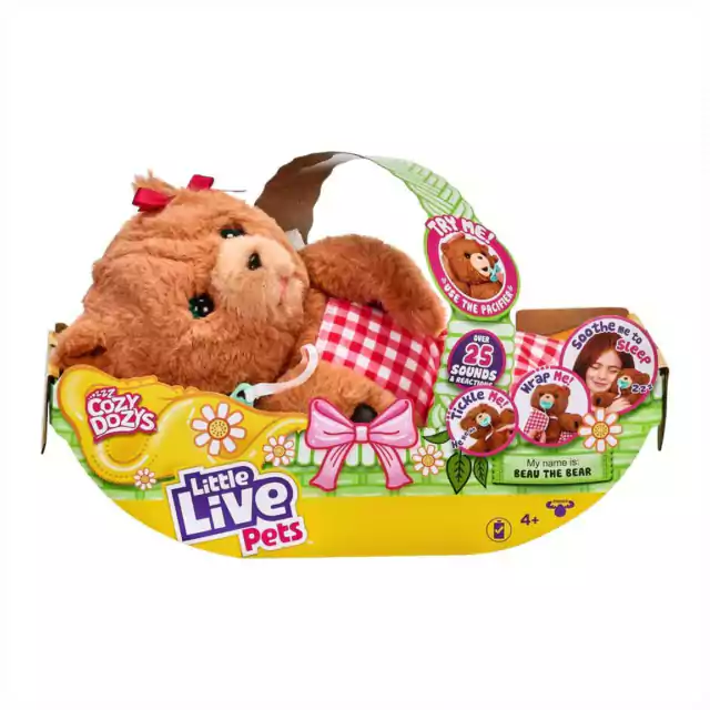 Pelúcia Interativa Little Live Pets Cozy Dozys Urso Beau F0123-1 Fun