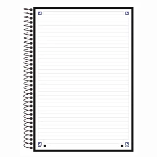 Caderno Oxford Preto Capa Dura Pautado 1 Matéria 80 Folhas 20x27,5cm 3331
