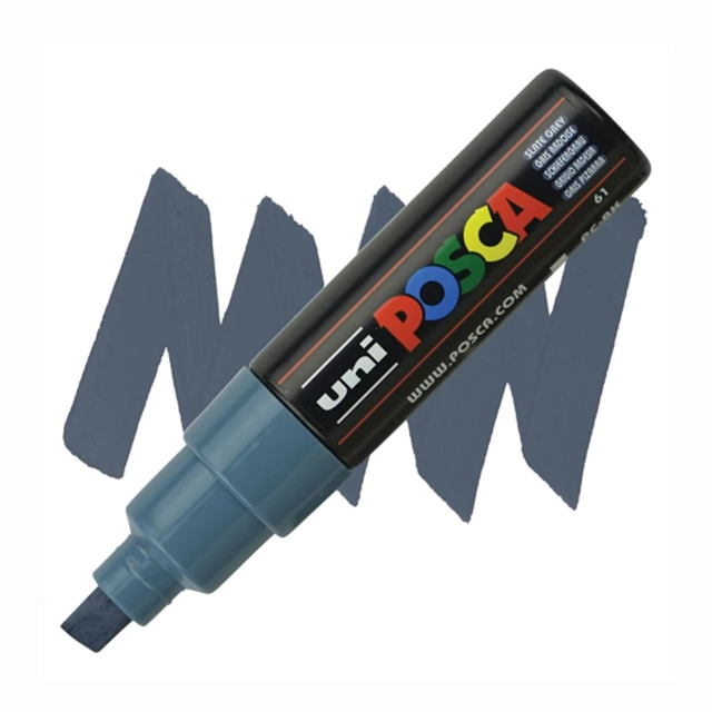 Caneta Posca Uni Pc-8k Cinza Ardosia 8.0mm #61 7546