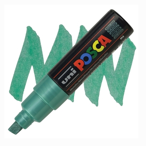 Caneta Posca Uni Pc-8k Metallic Green 8.0mm M6 3653