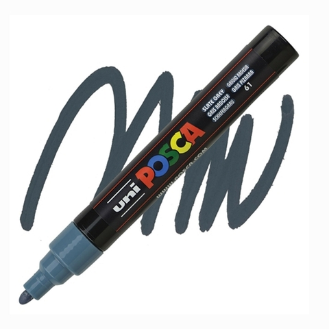 Caneta Posca Uni Pc-5m Cinza Ardósia 1.8-2.5mm #61 7492