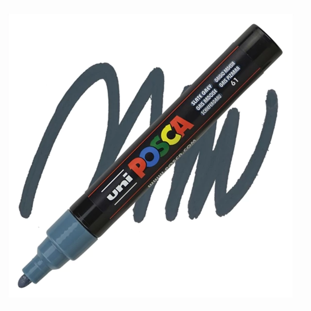 Caneta Posca Uni Pc-5m Cinza Ardósia 1.8-2.5mm #61 7492