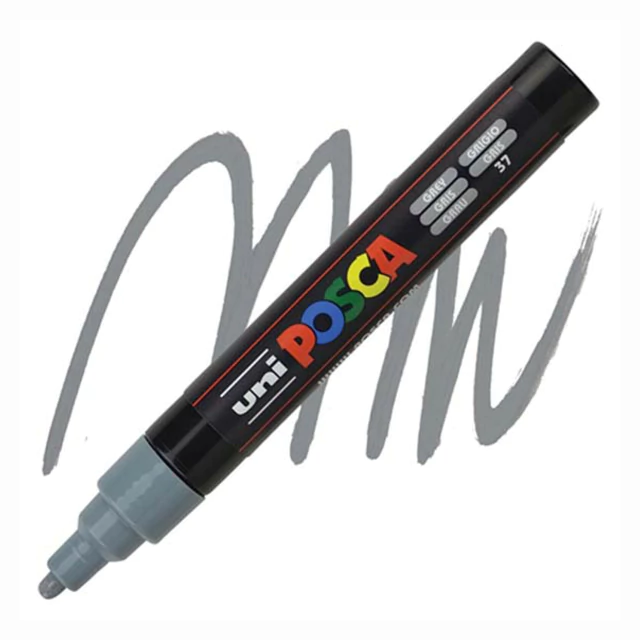 Caneta Posca Uni Pc-5m Cinza 1.8-2.5mm #37 6247