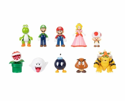 Kit 10 Bonecos Coleção Amigos e Inimigos do Mario Sunny 4212