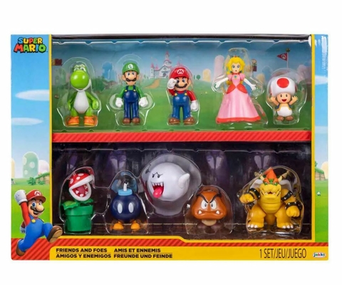 Kit 10 Bonecos Coleção Amigos e Inimigos do Mario Sunny 4212