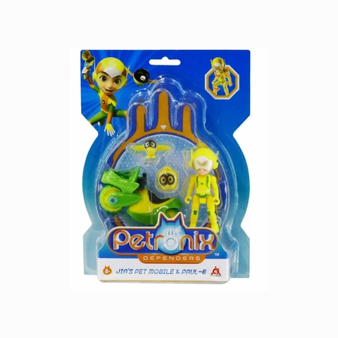 Conjunto Motocicleta e Boneco Articulado Petronix Defenders Jia's e Paul-E Fun F0113-9