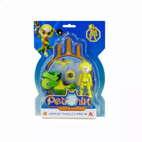 Conjunto Motocicleta e Boneco Articulado Petronix Defenders Jia's e Paul-E Fun F0113-9