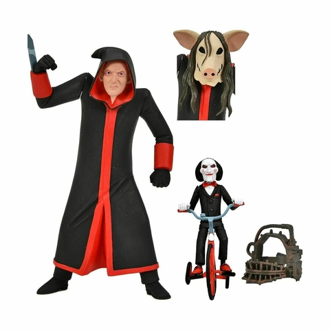 Jigsaw Killer & Billy Tricycle Boxed Set - Toony Terrors - 6" Scale Action Figure - Saw - Neca